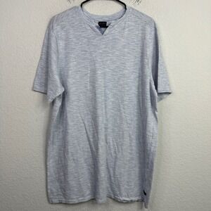 Good Man‎ Brand T-Shirt Mens Large Blue White Striped Casual Preppy Coastal